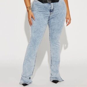 Acid Wash Denim Blue Jeans. Bootcut & Brand New! Size 16